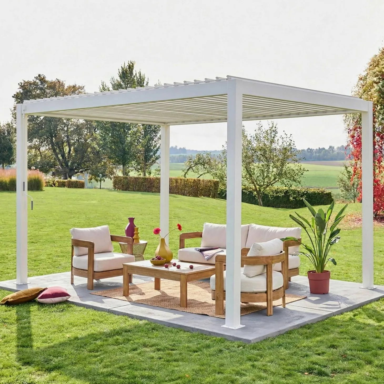 Pergola met lamellendak 4x3m verstelbare lamellen