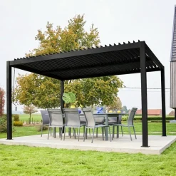 Pergola met lamellendak 4x3m verstelbare lamellen