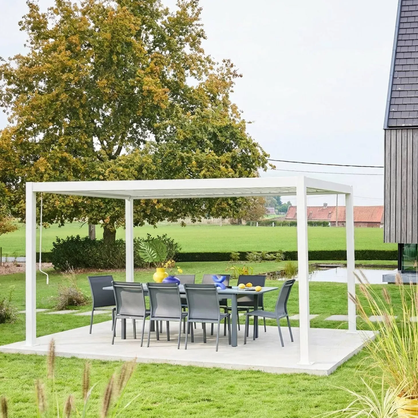 Pergola met lamellendak 4x3m verstelbare lamellen