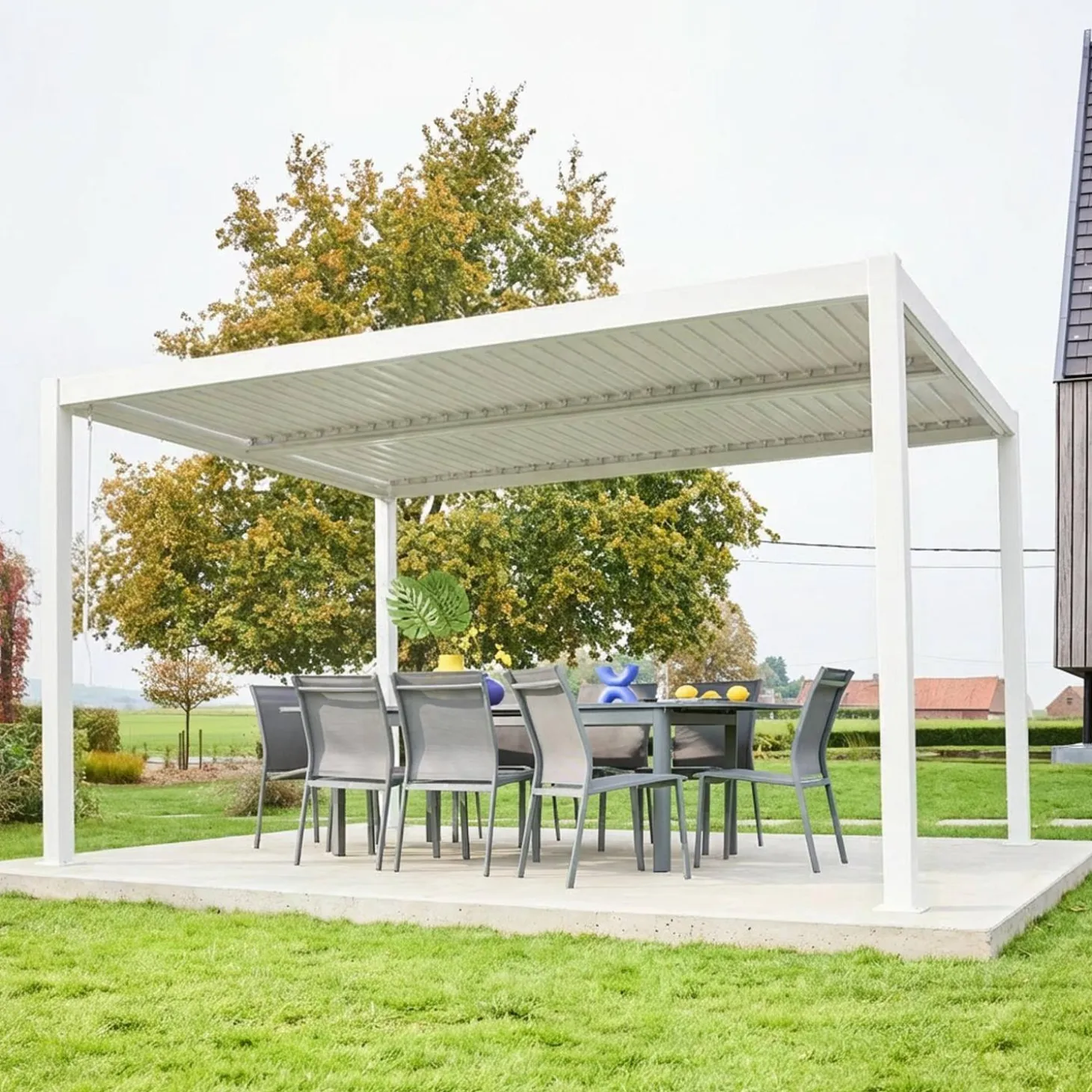 Pergola met lamellendak 4x3m verstelbare lamellen