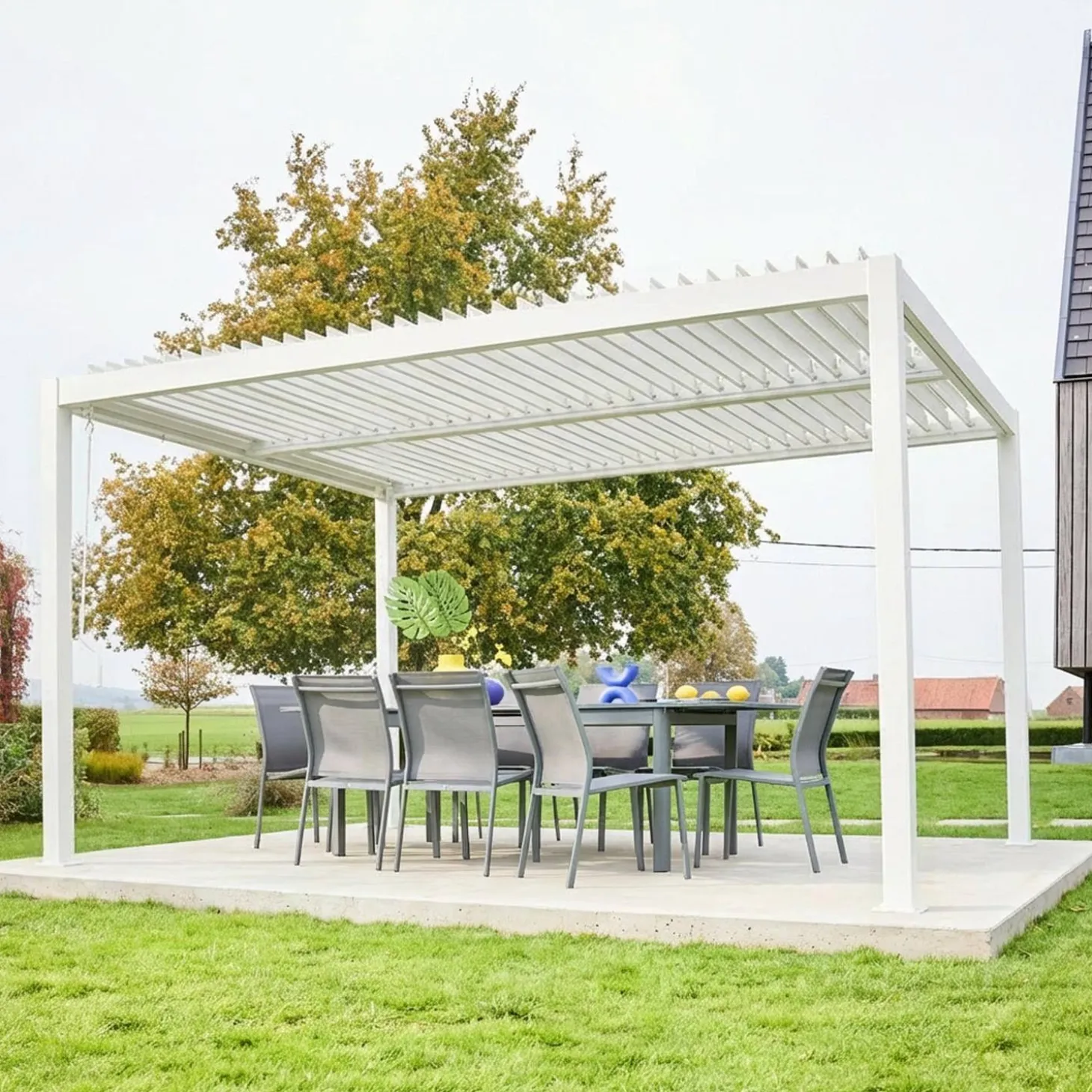 Pergola met lamellendak 4x3m verstelbare lamellen