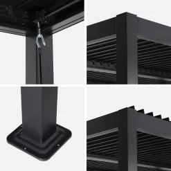 Pergola met lamellendak 3x3m verstelbare lamellen
