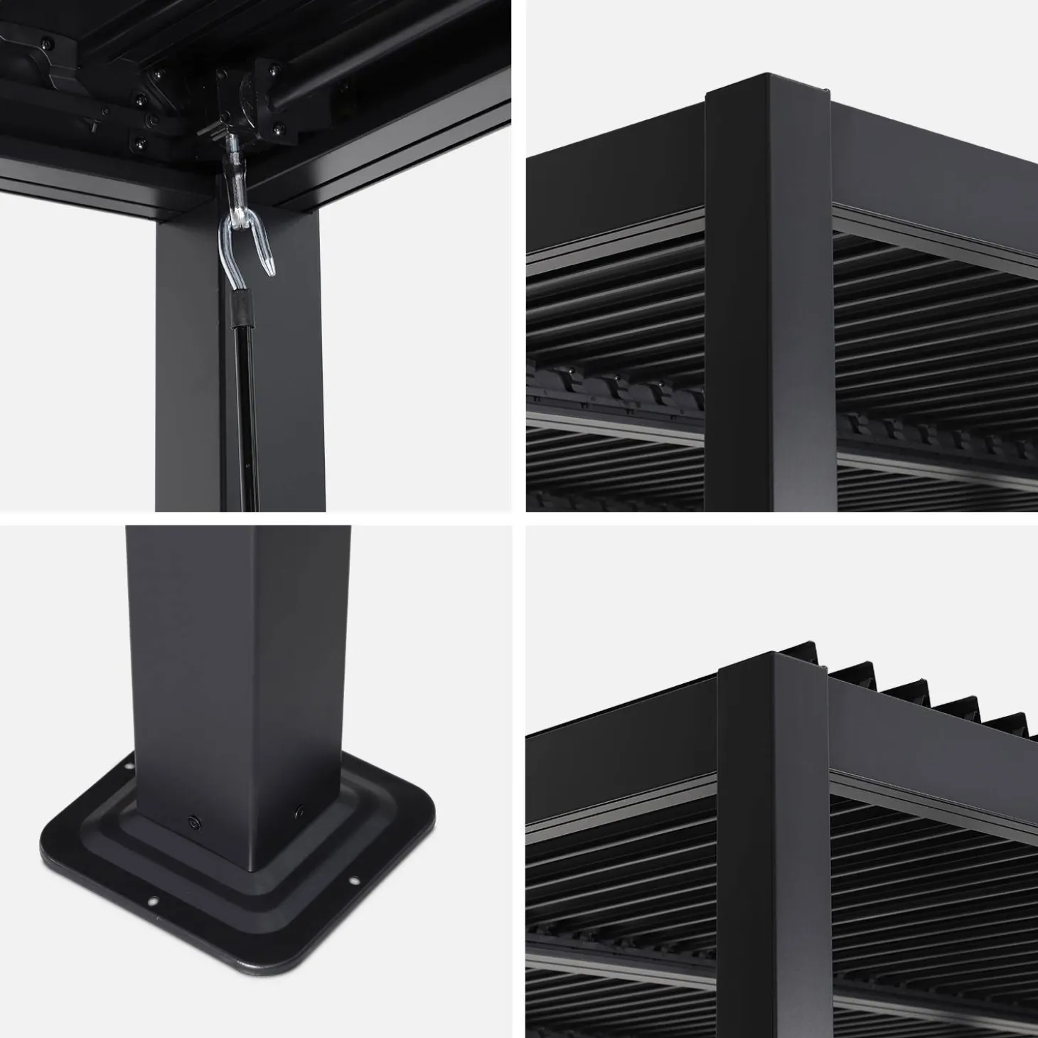 Pergola met lamellendak 3x3m verstelbare lamellen