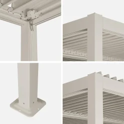 Pergola met lamellendak 3x3m verstelbare lamellen