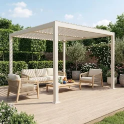 Pergola met lamellendak 3x3m verstelbare lamellen