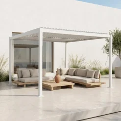 Pergola met lamellendak 3,6x3,6m verstelbare lamellen