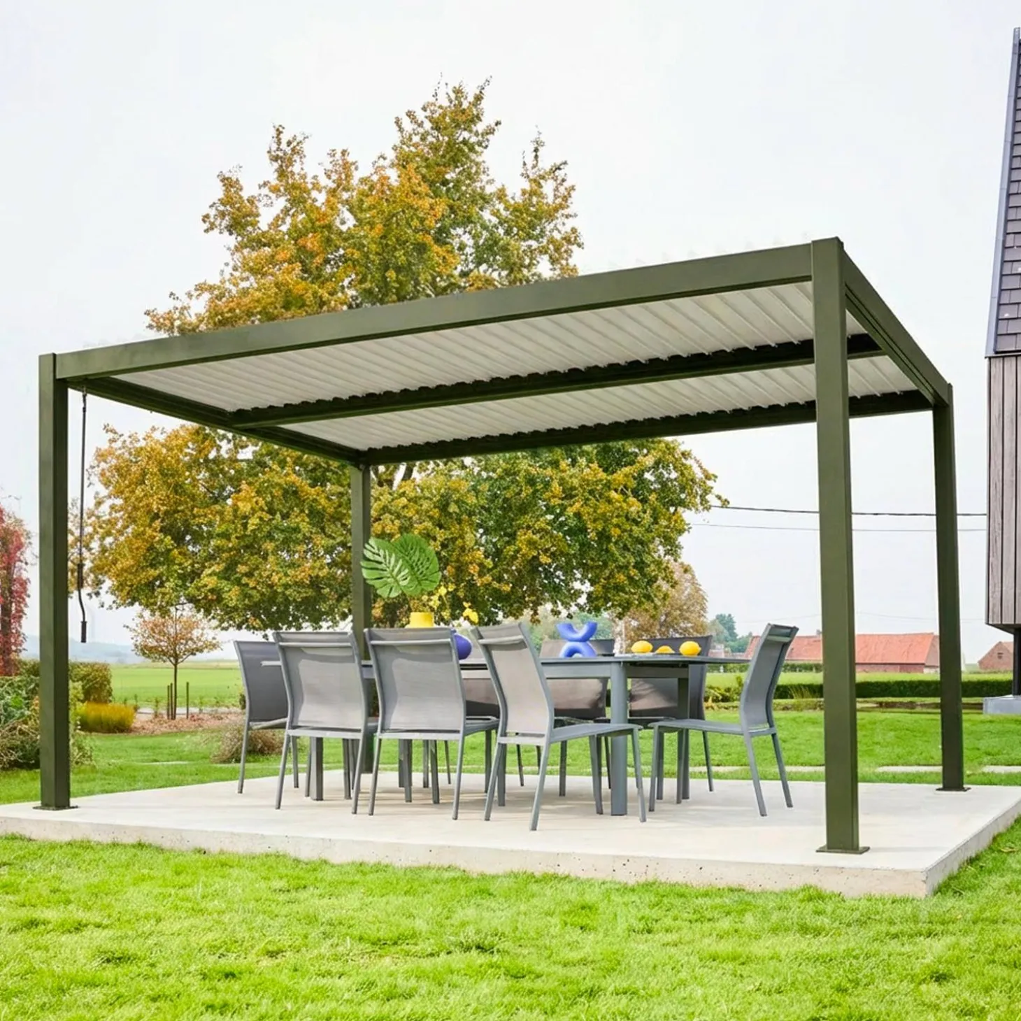 Pergola met lamellendak 4x3m verstelbare lamellen