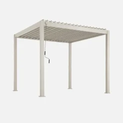 Pergola met lamellendak 3x3m V2 verstelbare lamellen