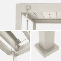 Pergola met lamellendak 3x3m V2 verstelbare lamellen