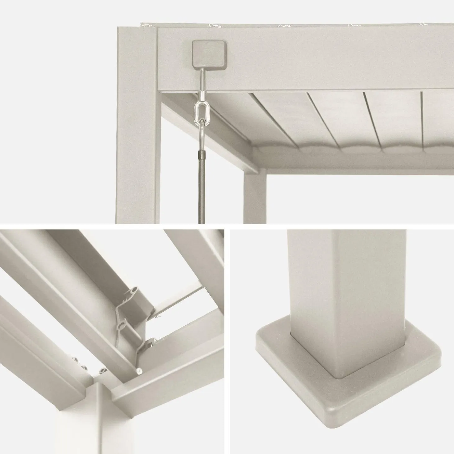 Pergola met lamellendak 3x3m V2 verstelbare lamellen