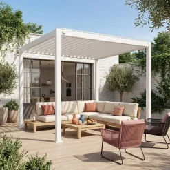 Pergola met lamellendak 3x3m V2 verstelbare lamellen