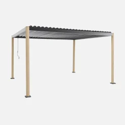 Pergola met verstelbaar lamellendak aluminium en staal 4x3m