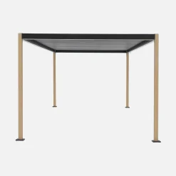 Pergola met verstelbaar lamellendak aluminium en staal 4x3m
