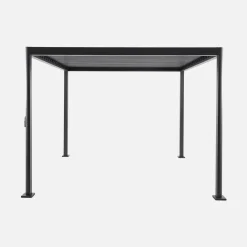 Pergola met verstelbaar lamellendak aluminium en staal 3x3m