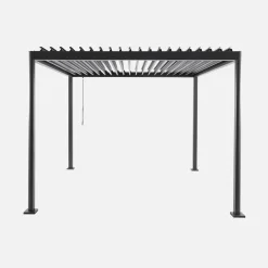 Pergola met verstelbaar lamellendak aluminium en staal 3x3m