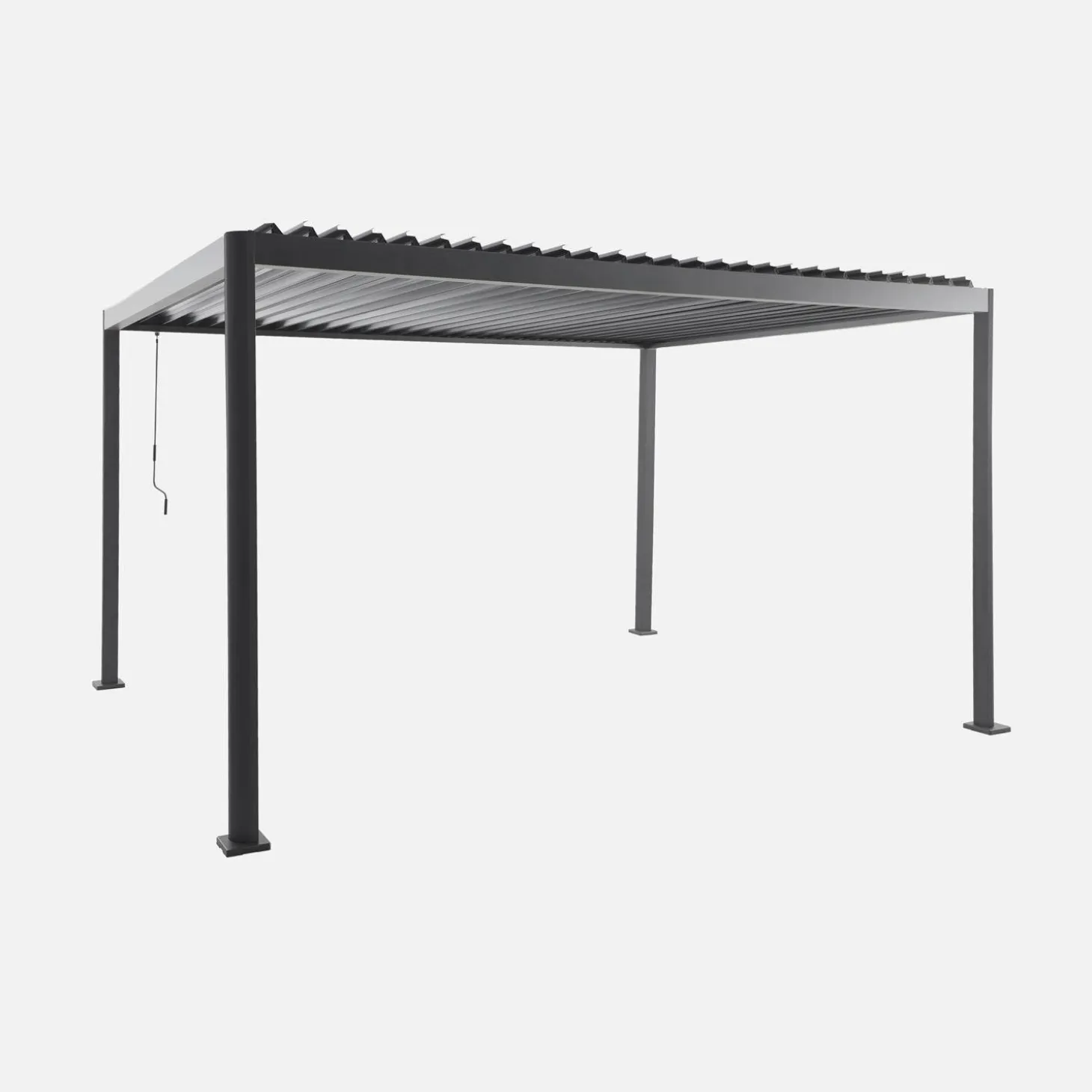 Pergola met verstelbaar lamellendak aluminium en staal 4x3m