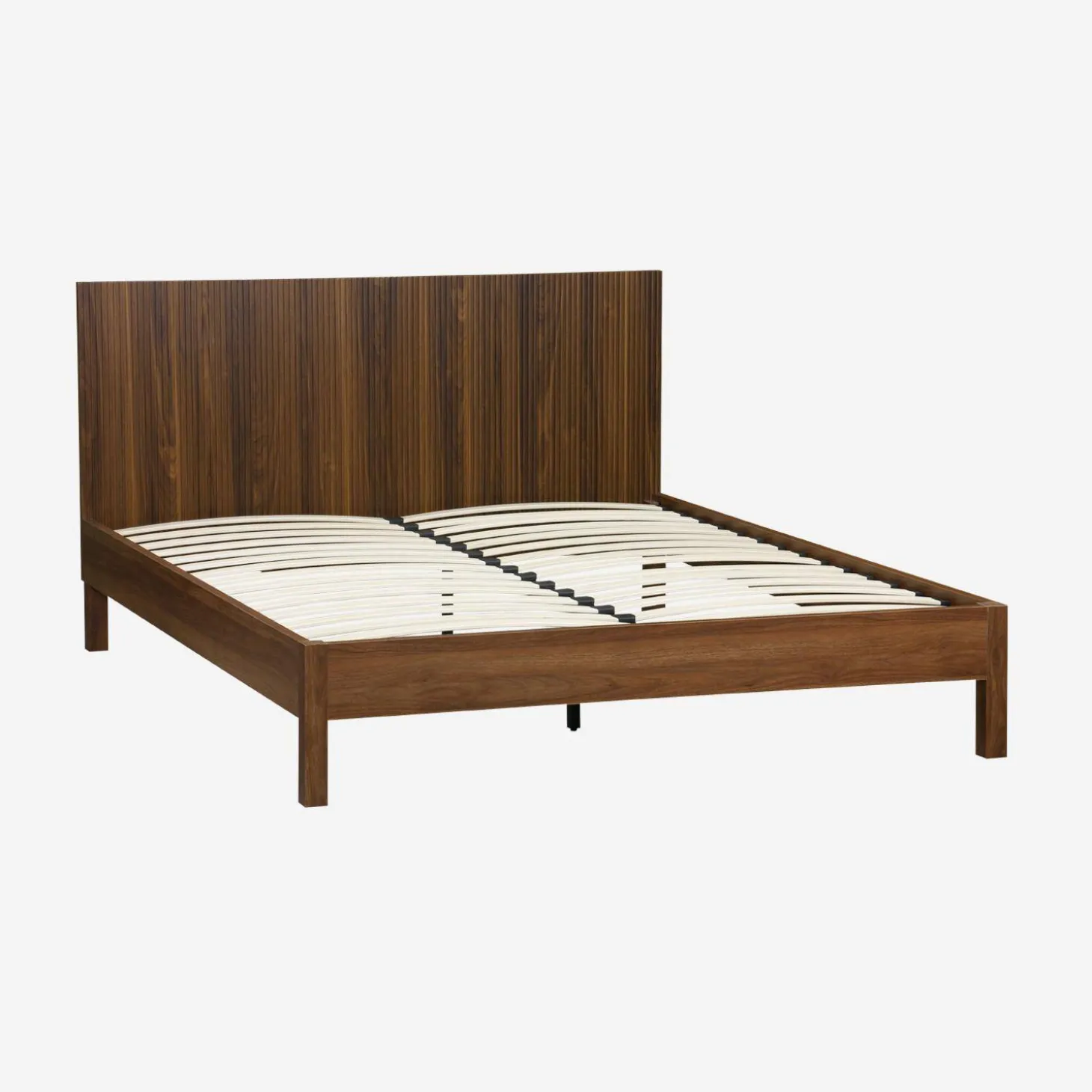 2-persoonsbed met lattenbodem en hoofdbord 160x200cm houtdecor