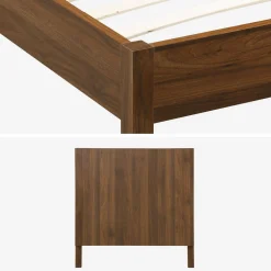 1-persoonsbed met lattenbodem en hoofdbord 90x190cm houtdecor
