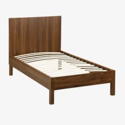 1-persoonsbed met lattenbodem en hoofdbord 90x190cm houtdecor
