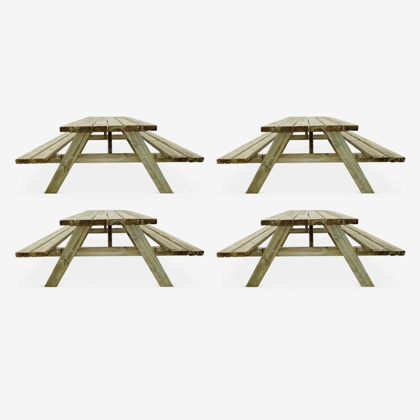 Picknicktafel, set van 4