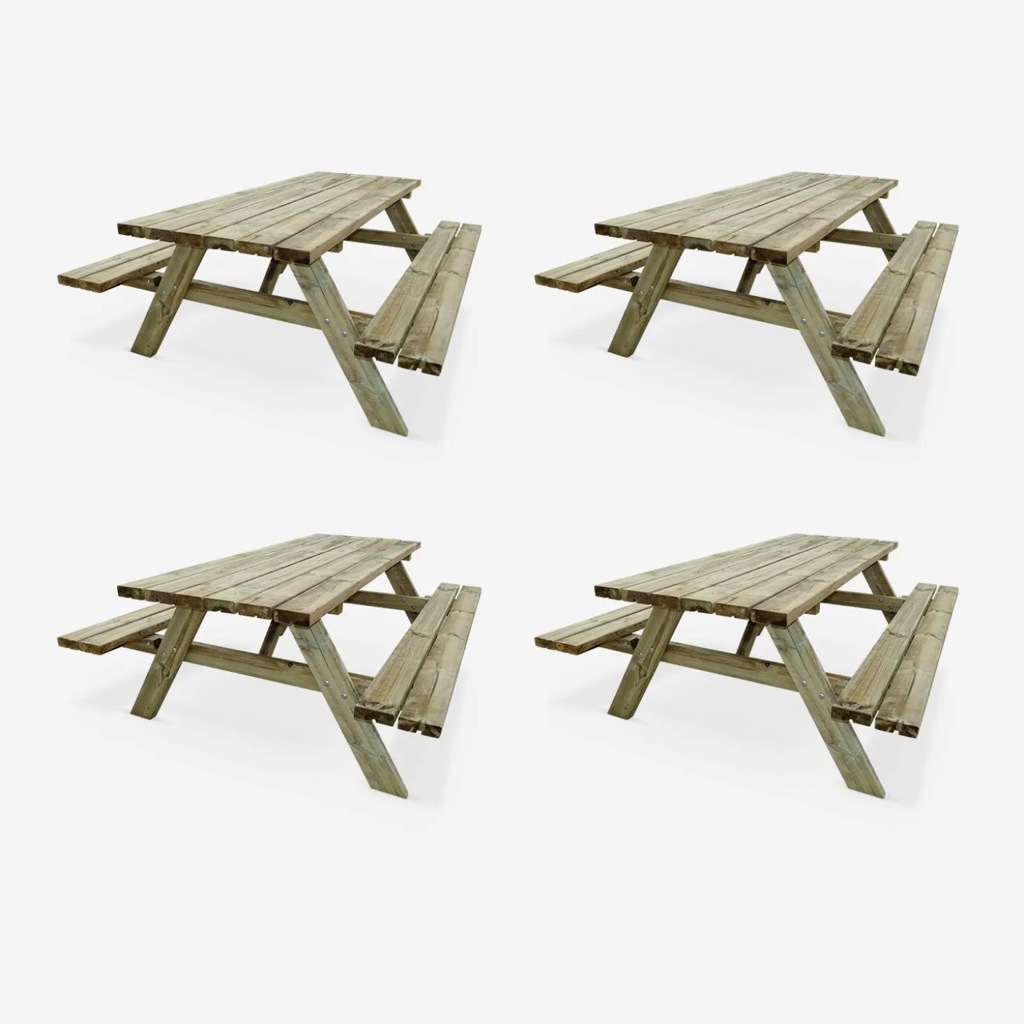 Picknicktafel, set van 4