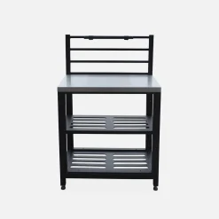4-pits gasbarbecue en 5 buitenkeukenmodules roestvrij staal