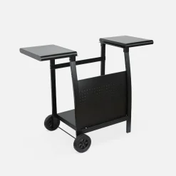Plancha gas 2 branders roestvrij staal 5kW met trolley