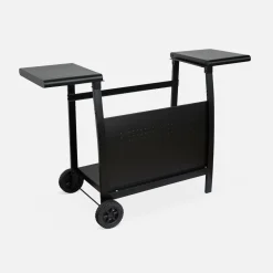 Plancha gas 3 branders roestvrij staal 7,5kW met trolley