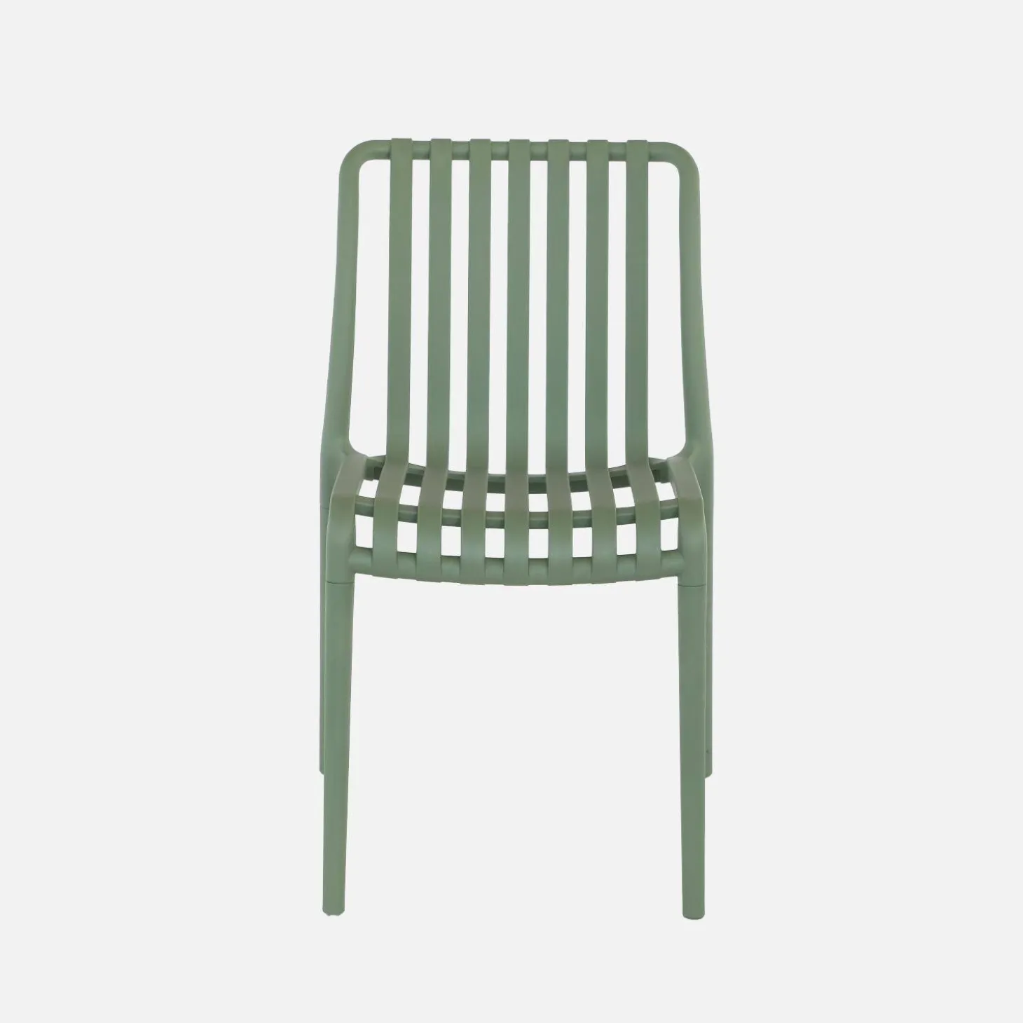 Plastic tuinstoel, stapelbaar (set van 4)