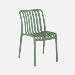 Plastic tuinstoel, stapelbaar (set van 4)