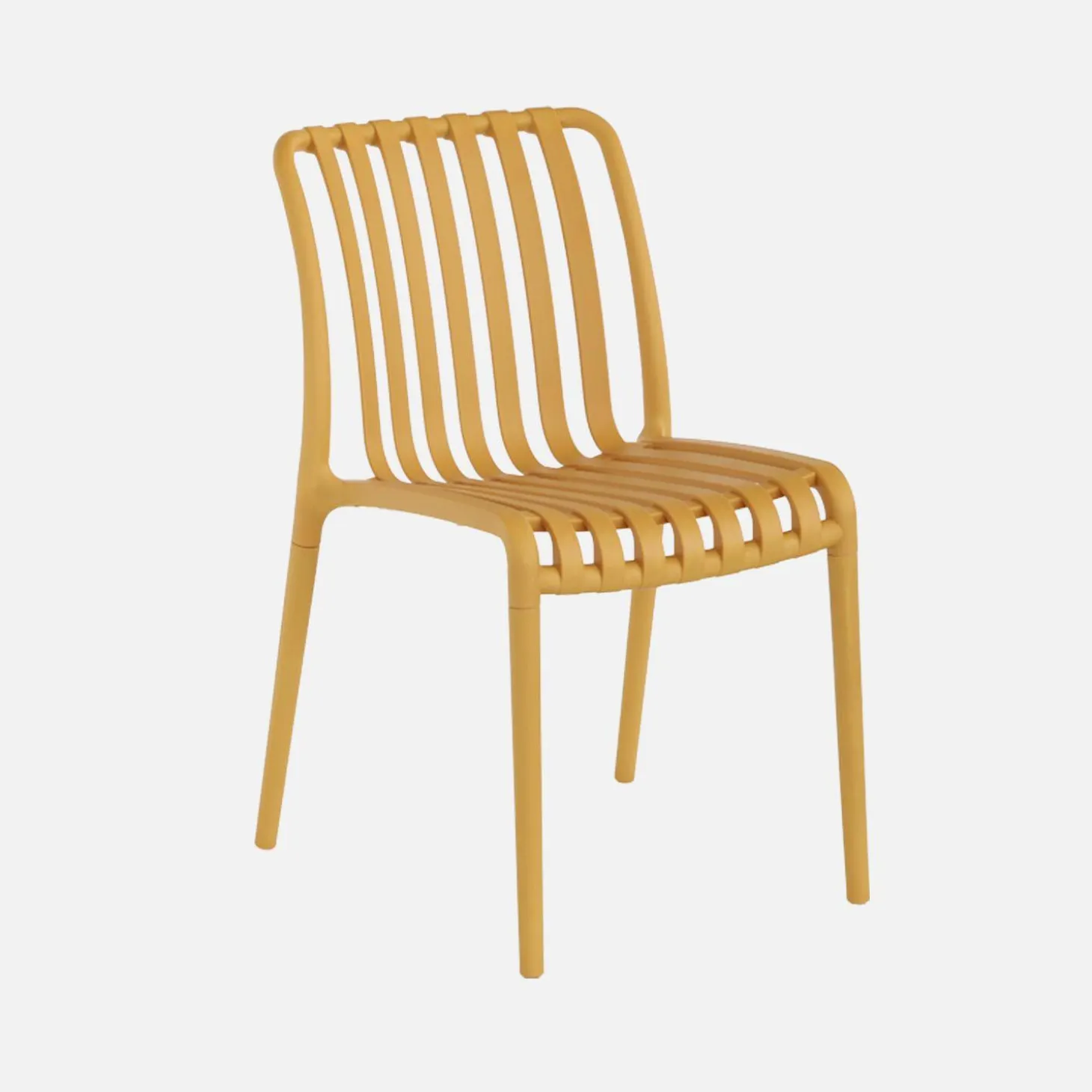 Plastic tuinstoel, stapelbaar (set van 4)