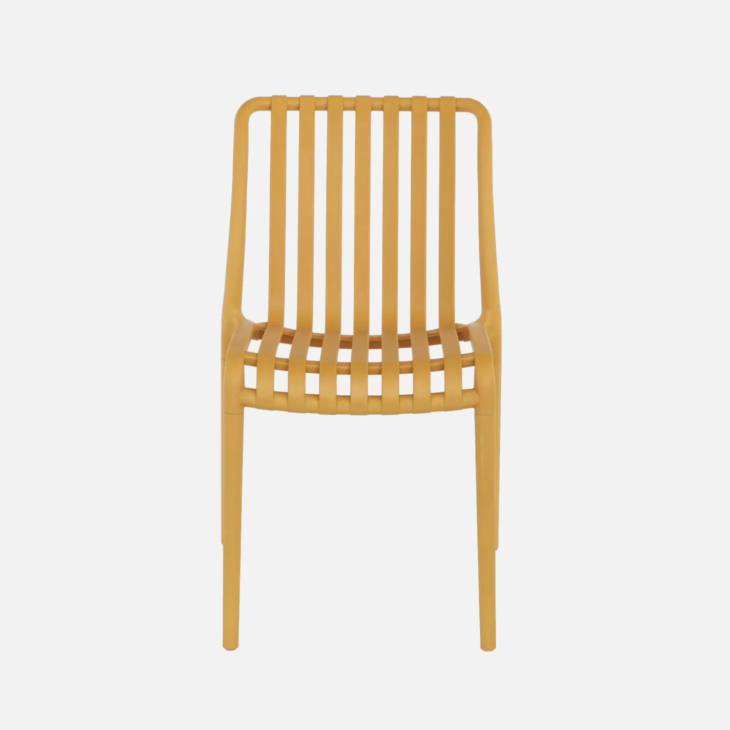 Plastic tuinstoel, stapelbaar (set van 4)