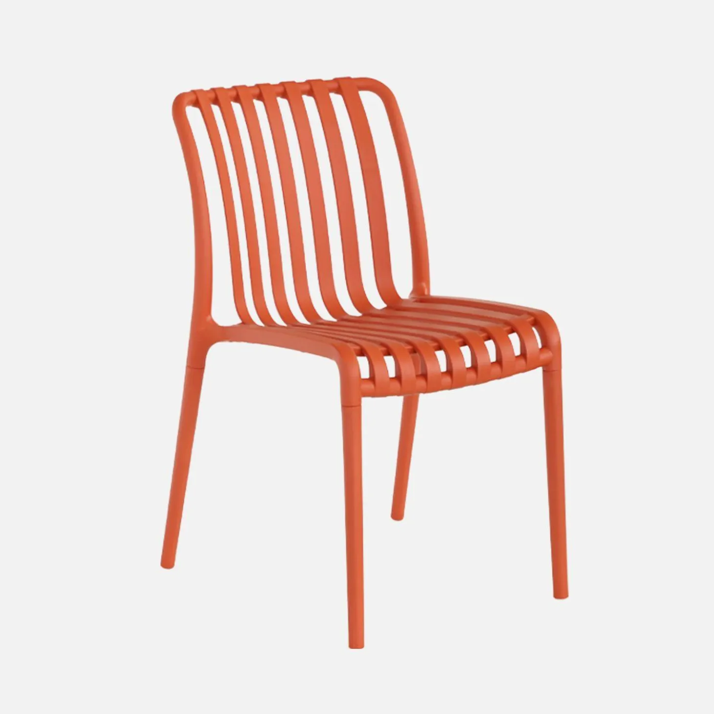 Plastic tuinstoel, stapelbaar (set van 4)