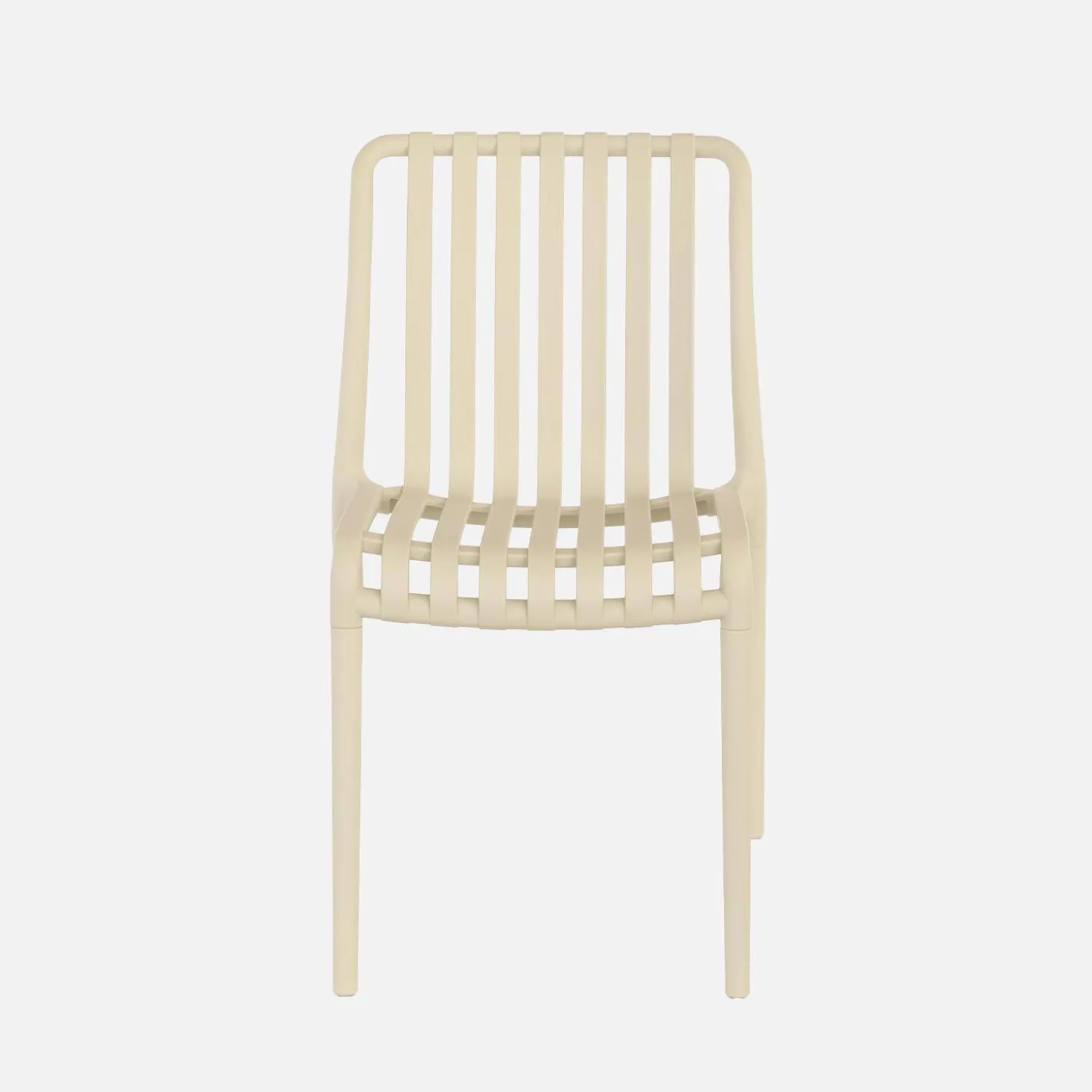 Plastic tuinstoel, stapelbaar (set van 4)
