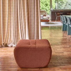 Poef, voetenbankje voor Sokol fauteuil met boucléstof
