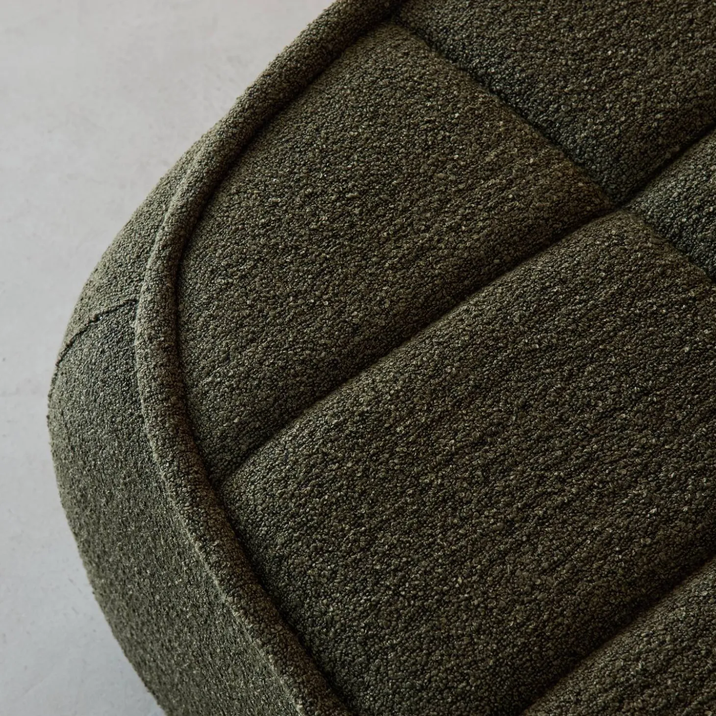 Poef, voetenbank voor Boni fauteuil bouclé stof 1 zitplaats
