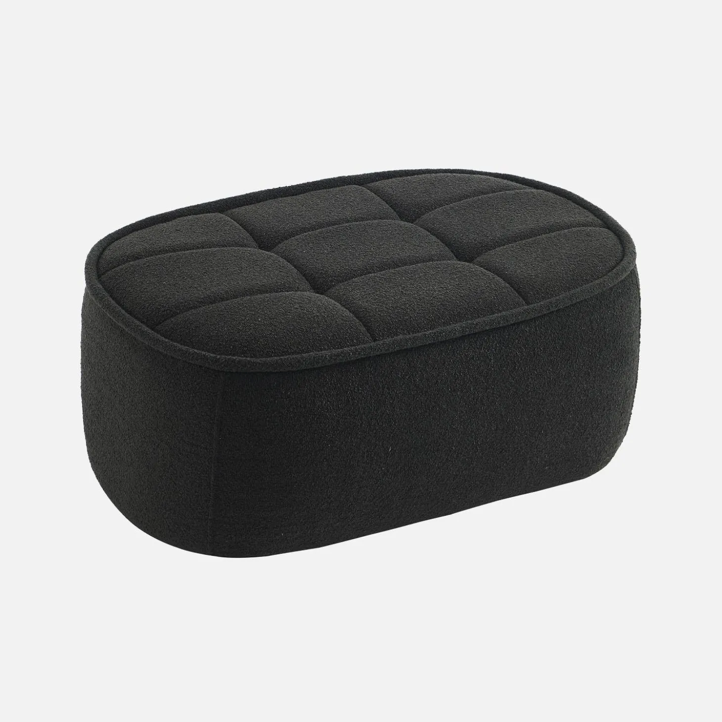 Poef, voetenbank voor Boni fauteuil bouclé stof 1 zitplaats