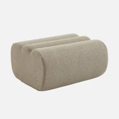 Poef, voetenbank voor Nova fauteuil getextureerde bouclé