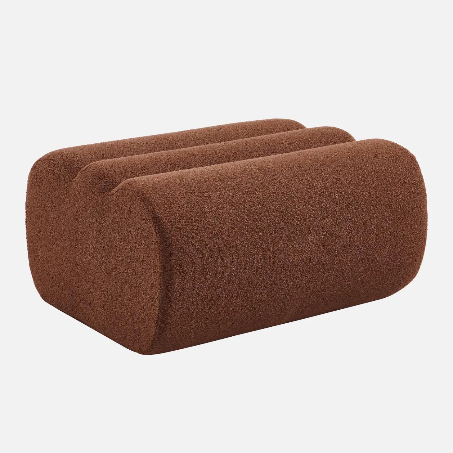 Poef, voetenbank voor Nova fauteuil getextureerde bouclé