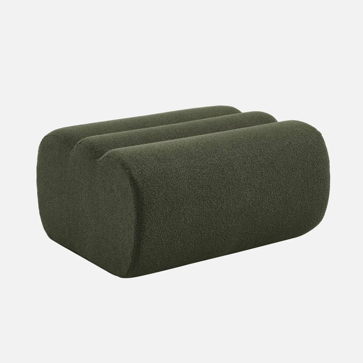 Poef, voetenbank voor Nova fauteuil getextureerde bouclé