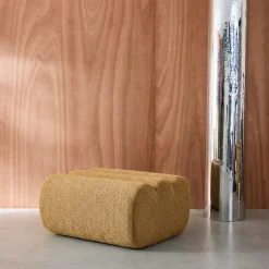 Poef, voetenbank voor Nova fauteuil getextureerde bouclé
