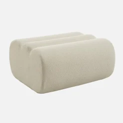Poef, voetenbank voor Nova fauteuil getextureerde bouclé