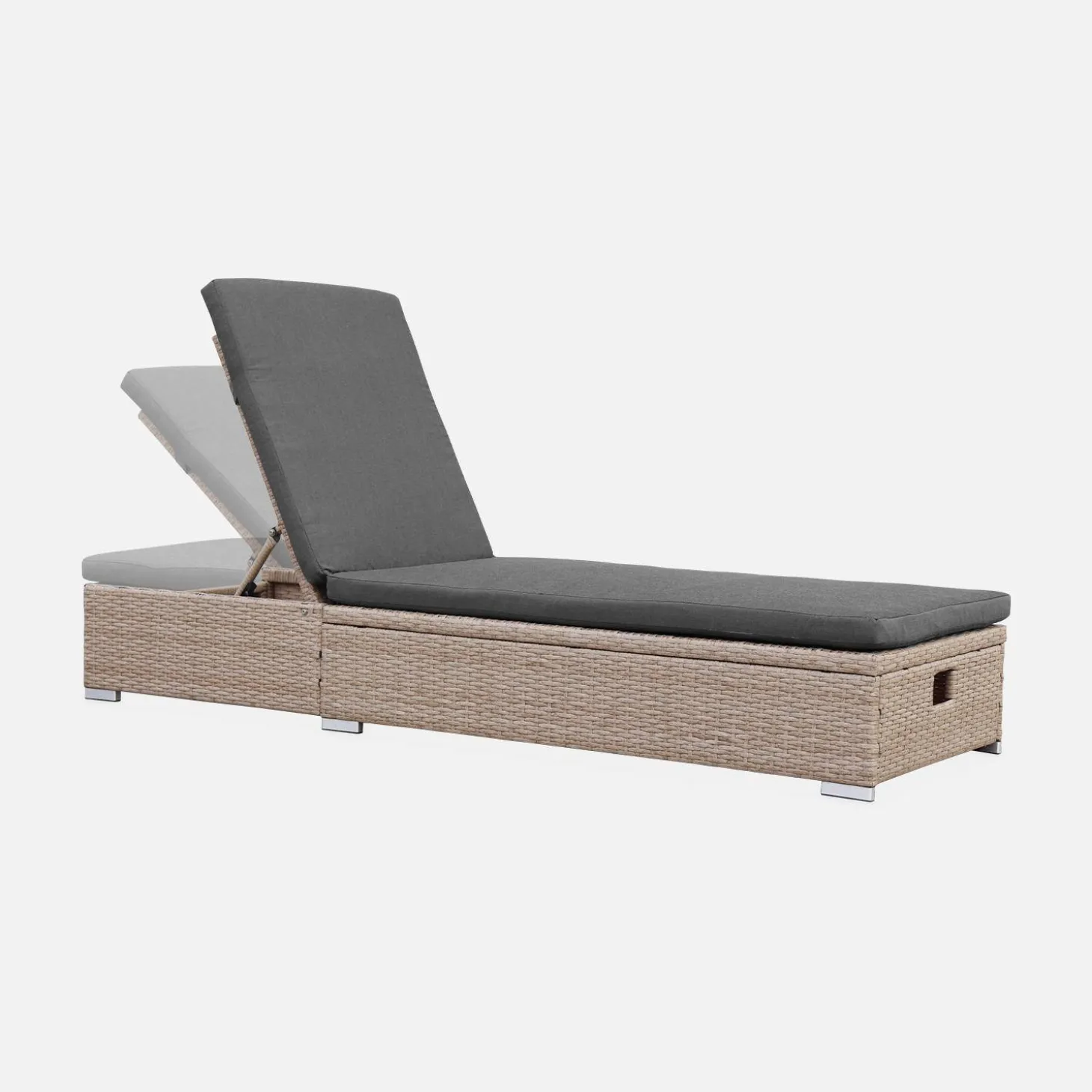 Polyester geweven hars ligstoel, multi-positie (set van 2)