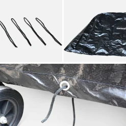Premium outdoor tafeltennistafel met 2 rackets, 3 ballen en beschermhoes