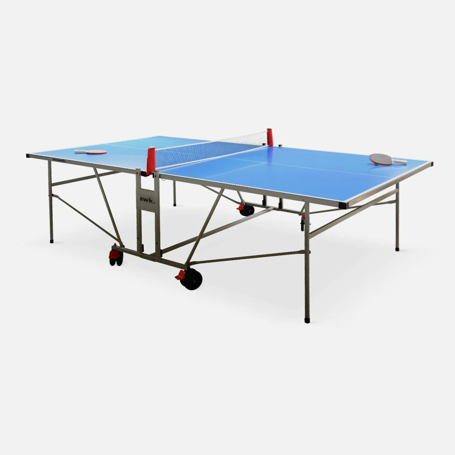 Premium outdoor tafeltennistafel met 2 rackets, 3 ballen en beschermhoes