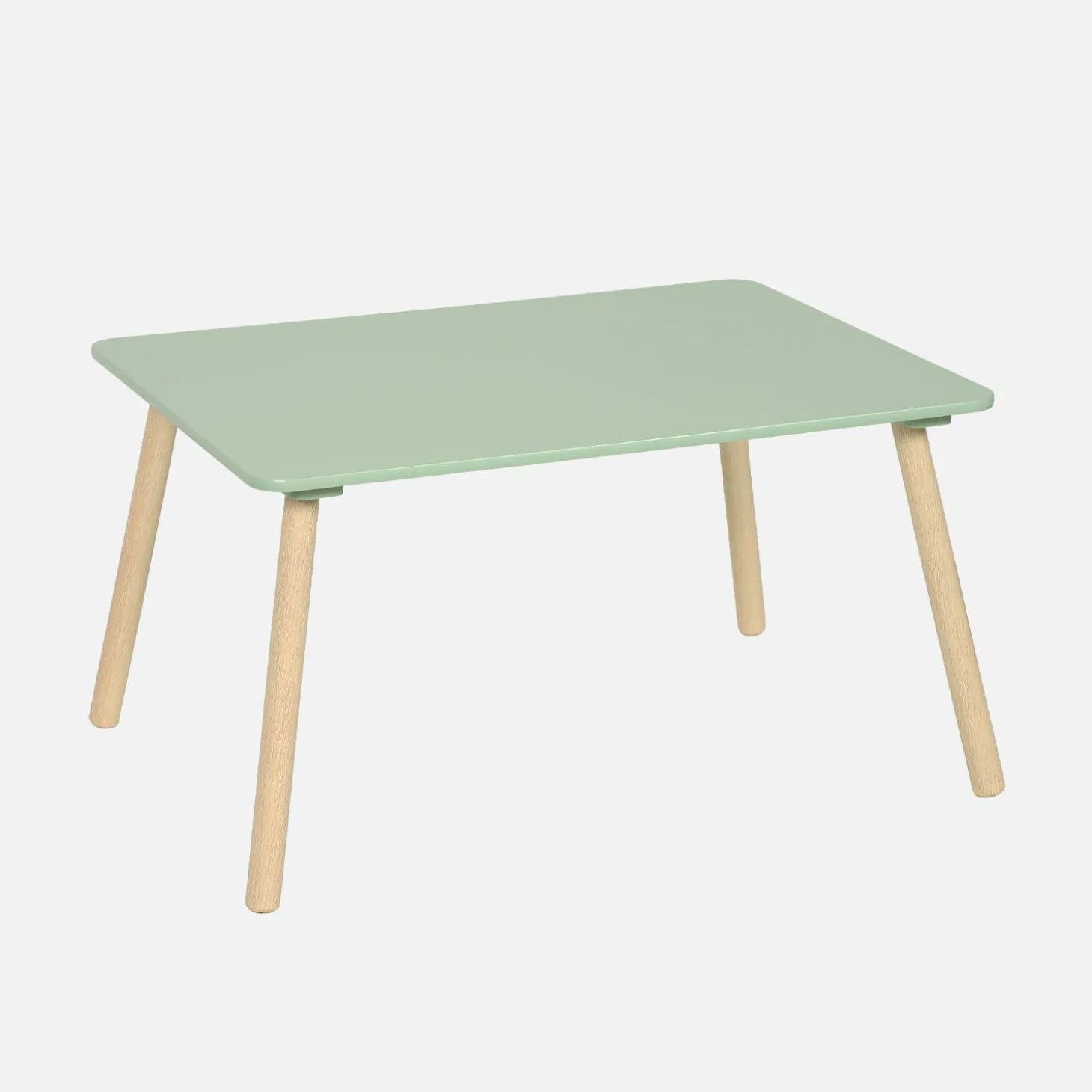 Rechthoekige kindertafel grenenhout 4 stoelen