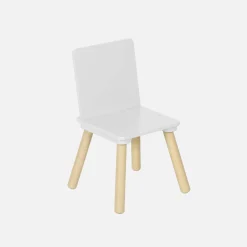 Rechthoekige kindertafel grenenhout 4 stoelen