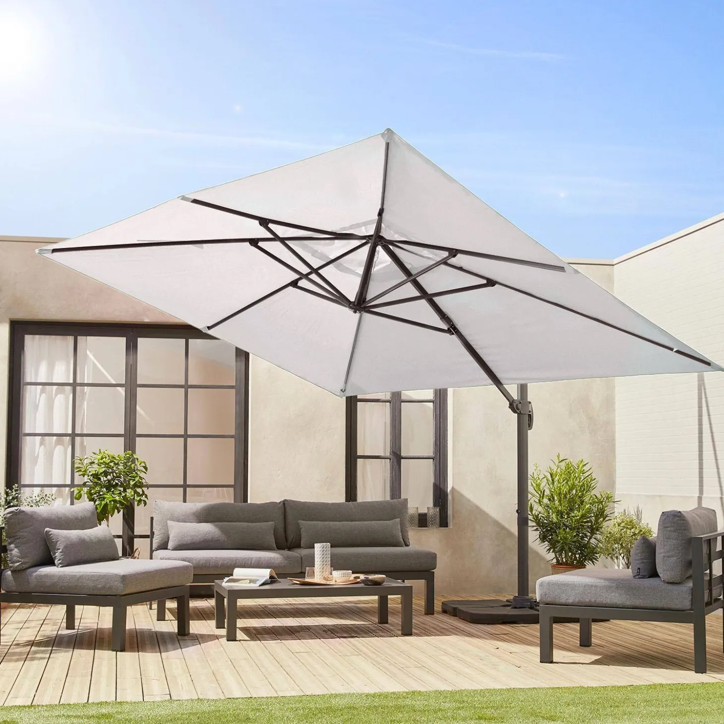 Rechthoekige parasol 3x4m
