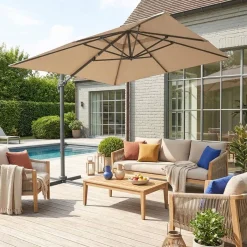 Rechthoekige parasol 3x4m