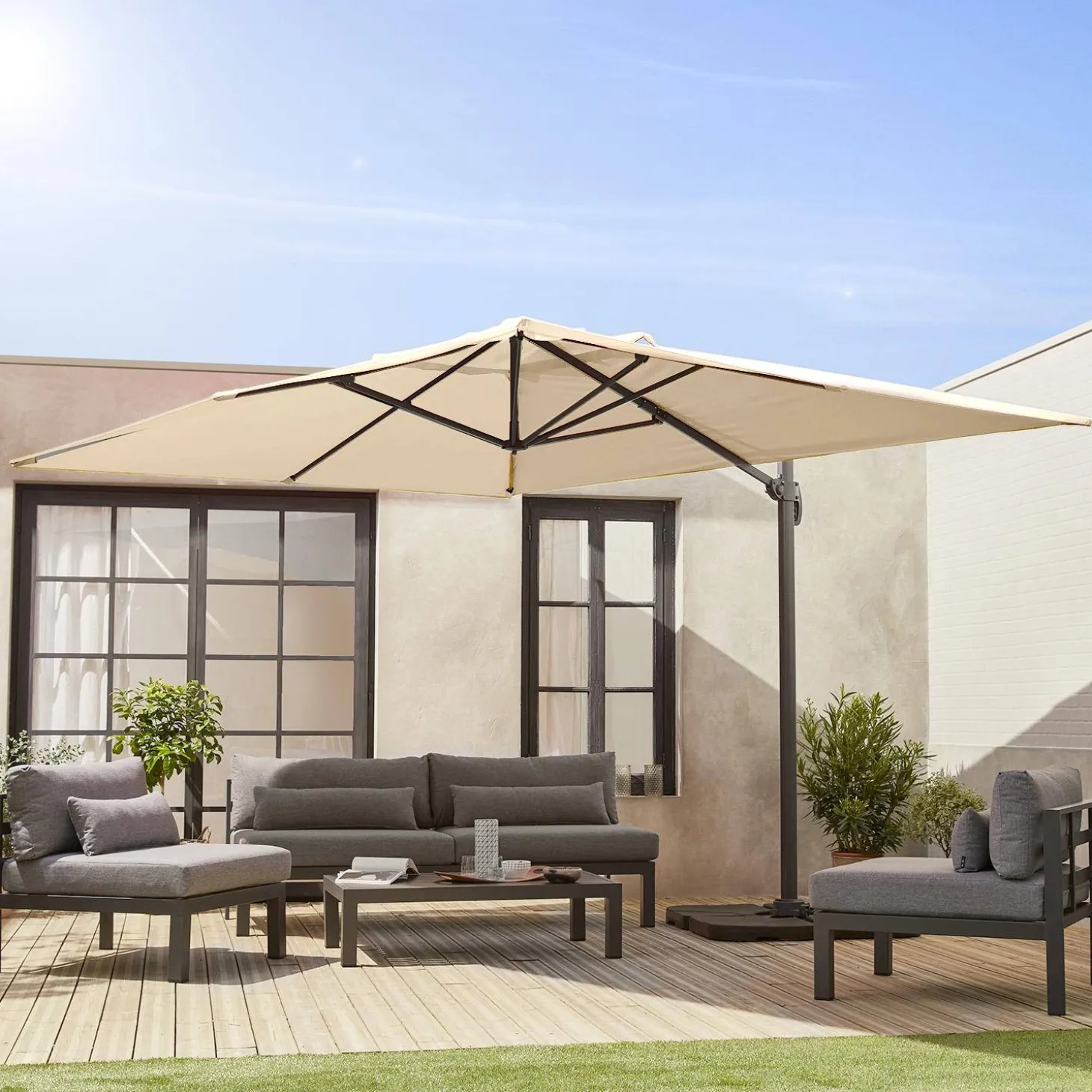 Rechthoekige parasol 3x4m